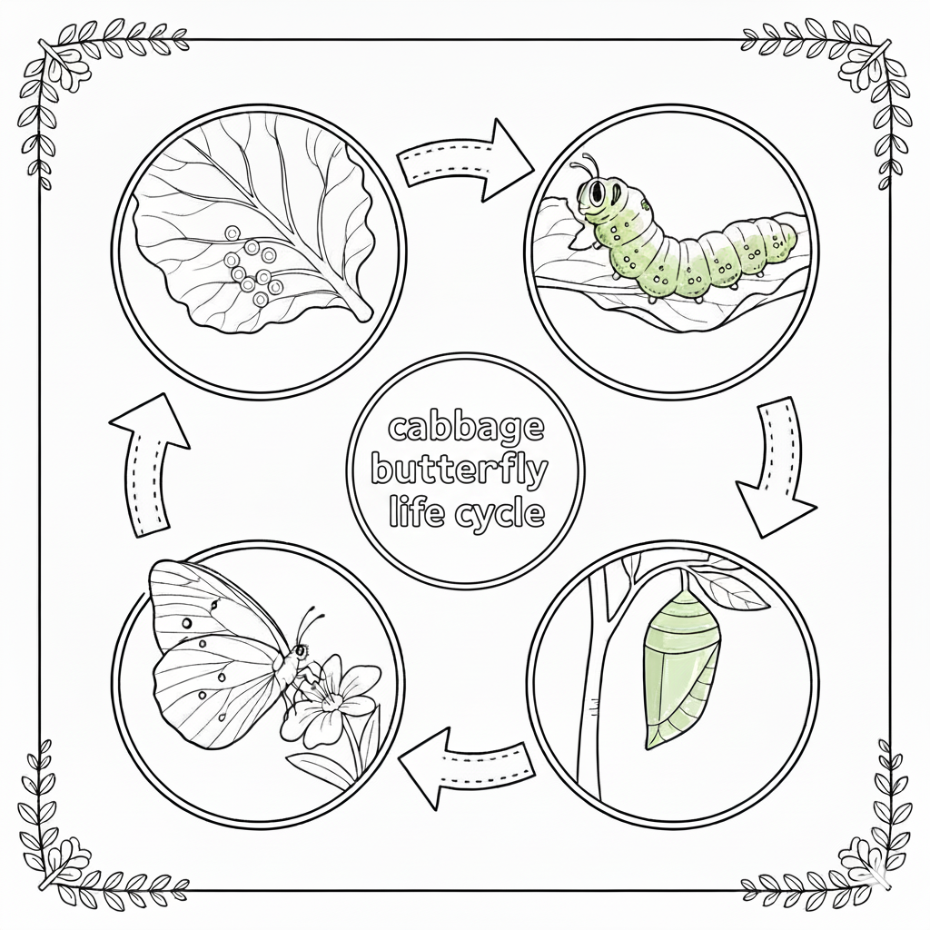 배추 흰나비의 한살이